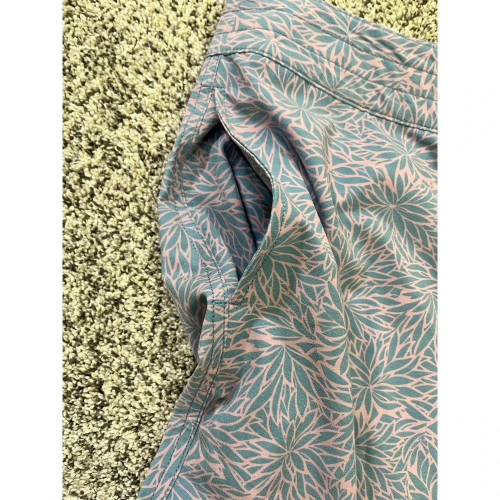 Faherty Mens Blue‎ Pink Floral Sunburst Board Shorts Swim Trunks Size 40